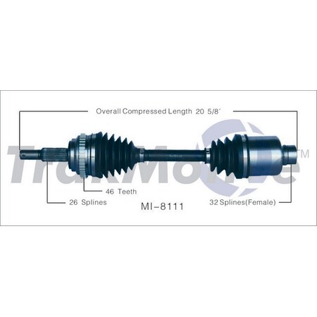 Surtrack Axle Cv Axle Shaft, Mi-8111 MI-8111